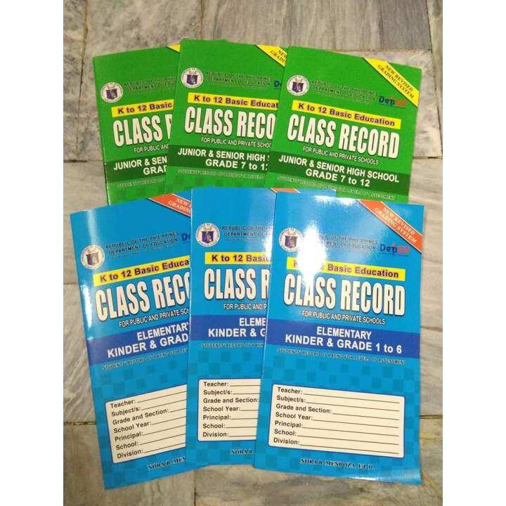 BOOK REVISED CLASS RECORD BOOK FOR ELEMENTARY AND SECONDARY/3PCS