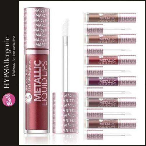 Bell Hypoallergenic Metallic Liquid Lipstick by Marcelina. Suitable for