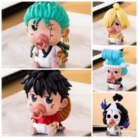 ตุ๊กตาฟิกเกอร์ อนิเมะ OnePiece the Iron Crane Pacifier Wano Country Series Luffy Zoro Sanji Frankie Brooke Q Version