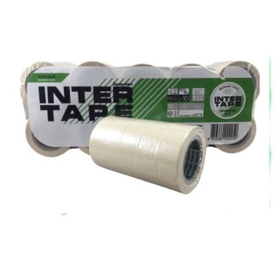 Inter tape หลุยส์เทปกาว กระดาษกาวพ่นสี กระดาษกาวย่น เทปย่นพ่นสี อินเตอร์เทป หน้ากว้าง 3/4" ยาว 10 หลา แกน 1 1/4" 50ม้วน
