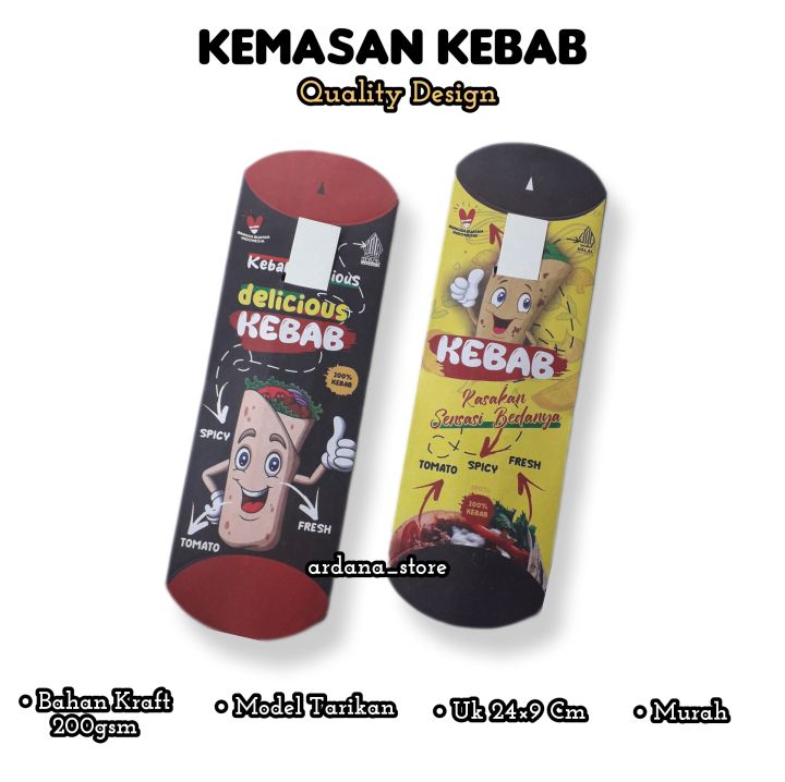 Kertas Kemasan Kebab 100pcs Dus Kebab 24×9 Cm Wadah Kebab Jumbo Kraft Lazada Indonesia 1117