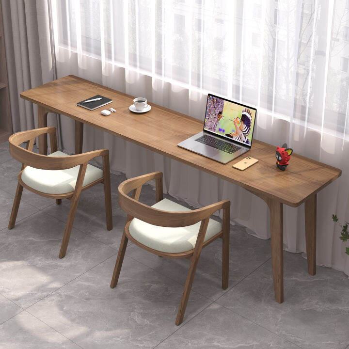 All Solid Wood Narrow Desk Long Table Bedroom Window Table Wall Table