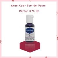 Ameri Color Soft Gel Paste สีเจลผสมอาหาร Maroon ขนาด 0.75 oz จำนวน 1 ขวด สีผสมอาหาร สีเจล bakery food coloring food colors