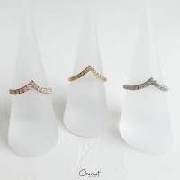 Classy V 14k ring (แหวนทรงวี งานชุบ 14k สวยทน โดนน้ำ แอลกอฮอล์ น้ำยาล้างจานได้ ไม่ลอก)