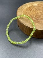 Peridot cube faceted shape 4-5 MM