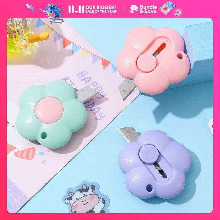 Mini Retractable Knife Portable Utility Knife Paper Cutting Pen DIY