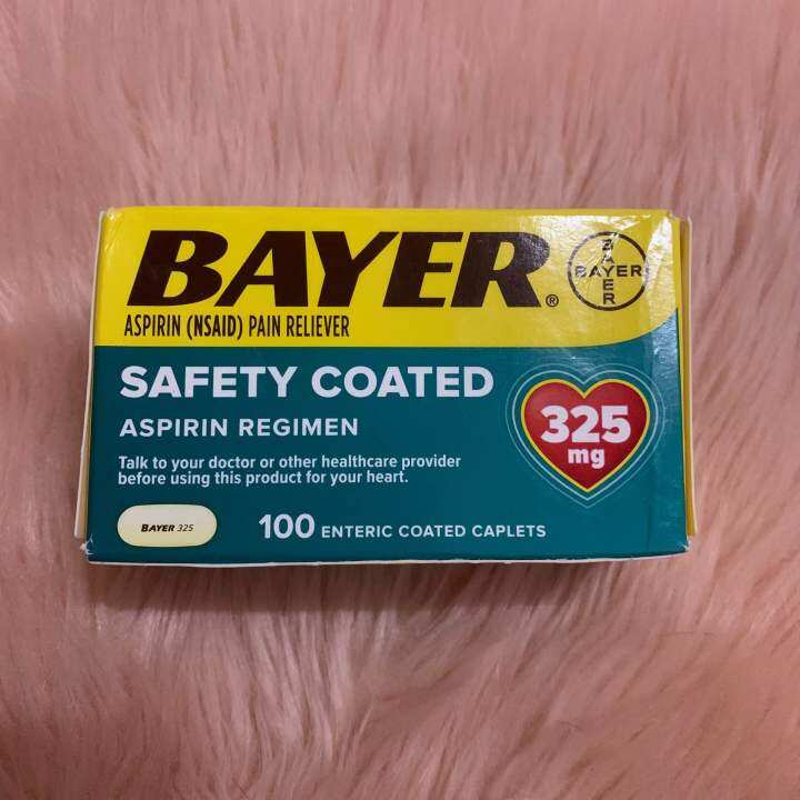 Bayer Aspirin Pain Reliever 325mg Adult Low Strength Regimen, 100Count