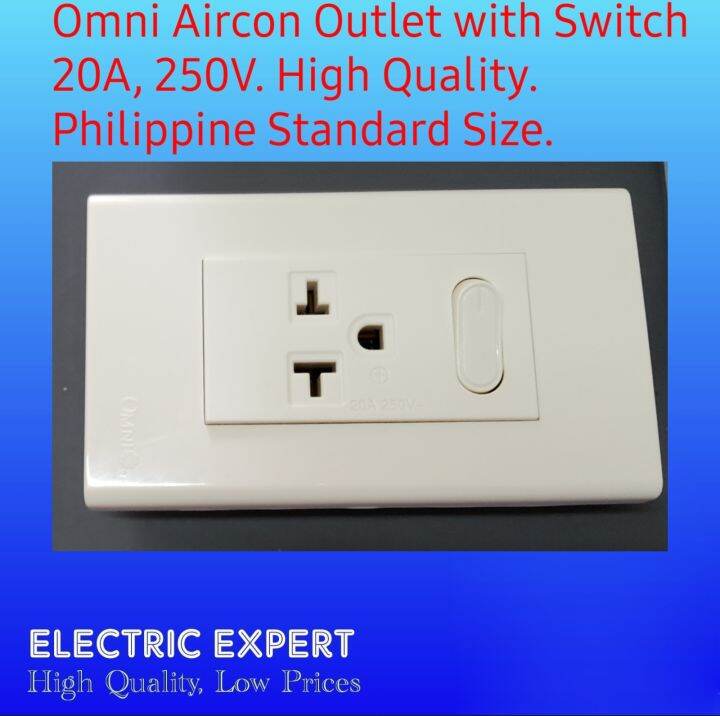 Aircon Outlet with Switch 20A, 250V. Electric Expert. Omni Lazada PH