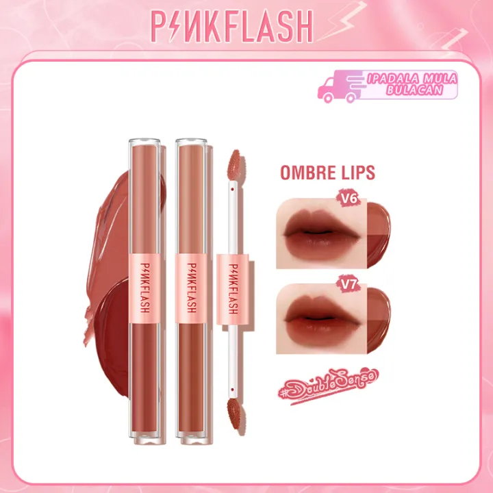 PINKFLASH 2 In 1 dual-ended lipstick duo lipstick liquid matte lipstick ...