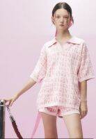 New with tag ?เสื้อ GENTLEWOMAN ALLOVER KNIT PATTERN POLO TOP : PINK