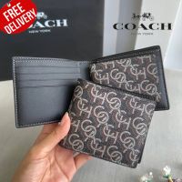 กระเป๋าสตางค์ผู้ชาย COACH CF134 3 IN 1 WALLET WITH SIGNATURE MONOGRAM PRINT