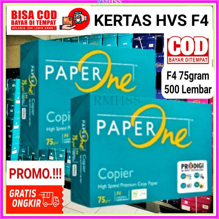 Kertas Hvs F4 Murah 1 Rim Isi 500 Lembar 75gram Paperone Lazada Indonesia