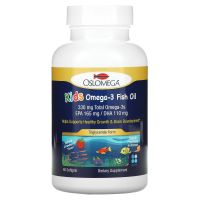 Oslomega Kids Omega 3 Fish Oil Natural Strawberry Flavor 60 Fish Gelatin Softgels วิตามิน สำหรับเด็ก น้ำมันปลา