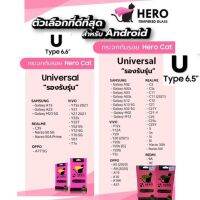 Hero Cat กระจกกันรอยเต็มจอ By Focus รุ่น NO_BRAND Universal U-Type Size 6.5,Universal U-Type Size 6.6