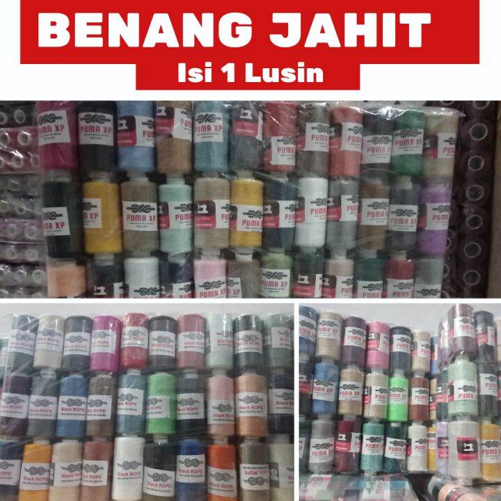 Benang Jahit Campur Isi Rol Lusin Benang Jahit Warna Warni Lengkap Panjang