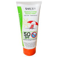 มีตำหนิ ที่วันหมดอายุ ( หมดอายุ ต.ค.2568) โลชั่นกันแดด spf 50 กันพิษแมงกะพรุน ริ้น ไร แตนทะเล  Safe sea lotion SPF50 ( แท้ 100%) sunscreen jellyfish sting protecti