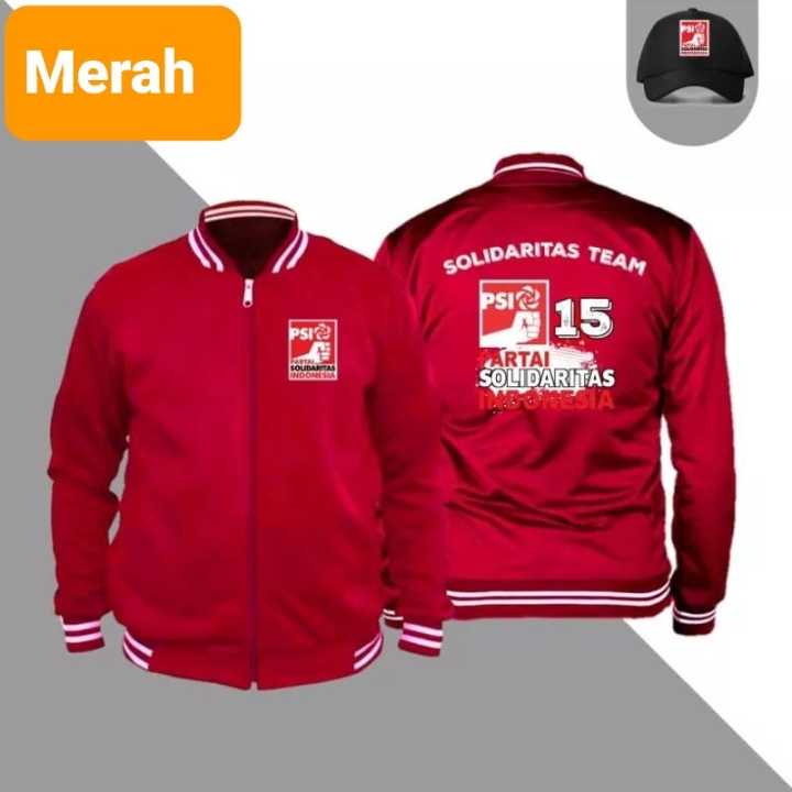 Jaket Varsity Logo Partai PSI Solidaritas Indonesia Team.free Topi.full ...