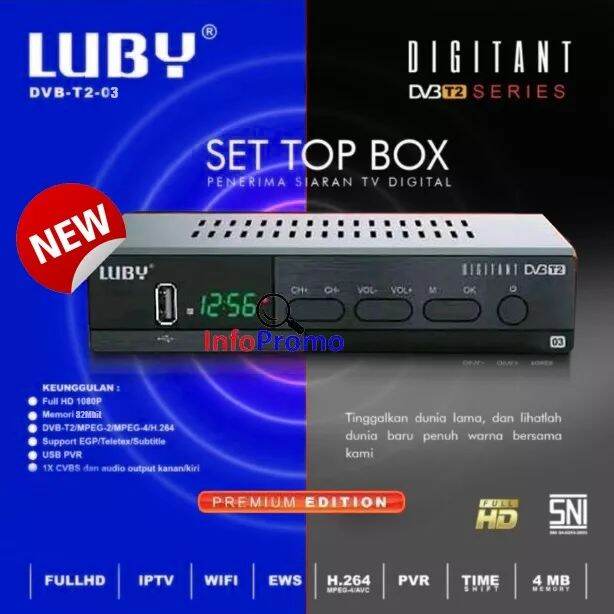 Set Top Box Luby Receiver TV STB Digital DVBT203 Full HD SNI Original