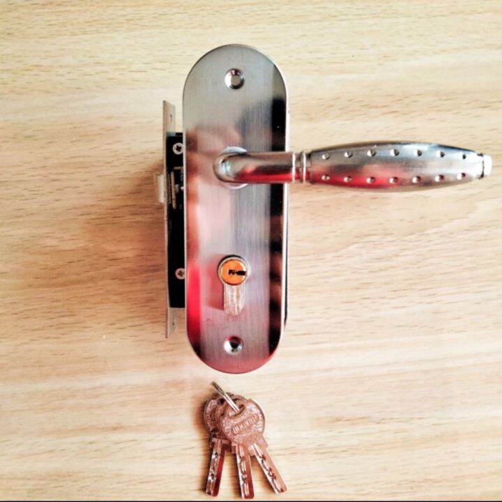 harga promo kunci pintu model bulat granat stanlis padat kunci handle