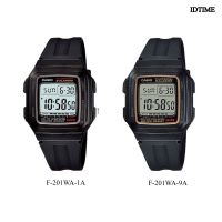 นาฬิกาคาสิโอ รุ่นF-201WA-1A,F-201WA-9A สายเรซิน แบตเตอรรี10ปี สินค้ารับประกันเครื่อง1ปี