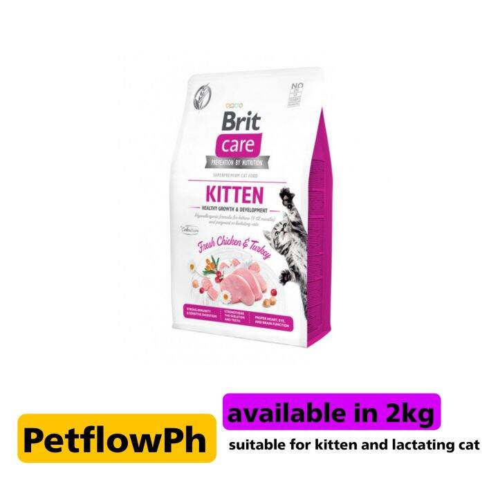 Brit care kitten fresh chicken and turkey grainfree 2kg Cat dry food Lazada PH