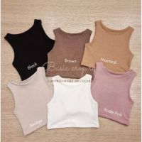 ?พร้อมส่ง?มาใหม่ เสื้อกล้ามครอป ผ้าร่องไฮโซ ผ้าหนา2ชั้น ทั้งตัวเนื้อผ้าร่องเรย่อนผสมสแปนเด็กซ์ เกรดAค่ะ