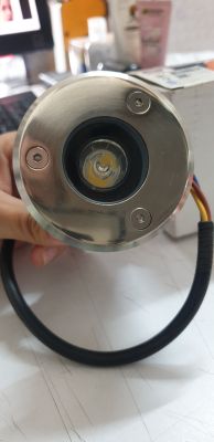 โคมไฟฝังพื้น LED HI-TEK อลูมิเนียม (IP65ป้องกันน้ำฝน)1 วัตต์ แสงสีนวล