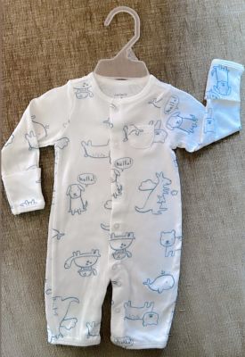 CLOTHING 99 Carter’s Newborn baby white cute printed bodysuit dress