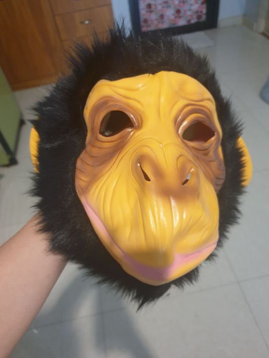 ส่งจากไทย-หน้ากากลิง-แบบไม่เต็มหัว-half-headed-monkey-mask