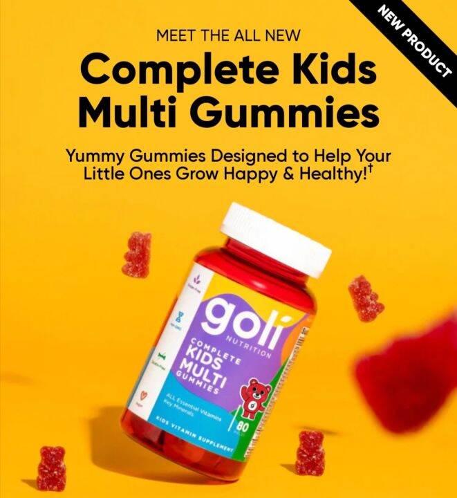 Goli Gummies For kids Complete Kids Multi Gummies 🇺🇸 80 Gummies | Lazada PH