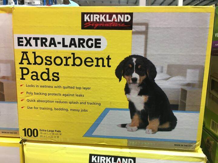 Kirkland Signature Extra-Large Absorbent Pads, 100 Count, 30x23 Inches - Puppy Training & Incontinence Pads