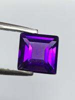 พลอยอเมทิสต์ธรรมชาติแท้ 100% ทรงสี่เหลี่ยม 6mm, 6mm Square shape 100% natural amethyst gemstone