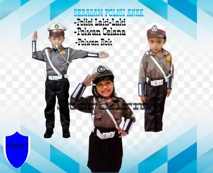 Baju Seragam Profesi Anak Polisi Cilik / POCIL / Seragam Polisi Anak ...