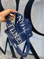 GENTLEWOMAN LOGO STRAP MICRO TOTE BAG: BLUE [GNB198.2]