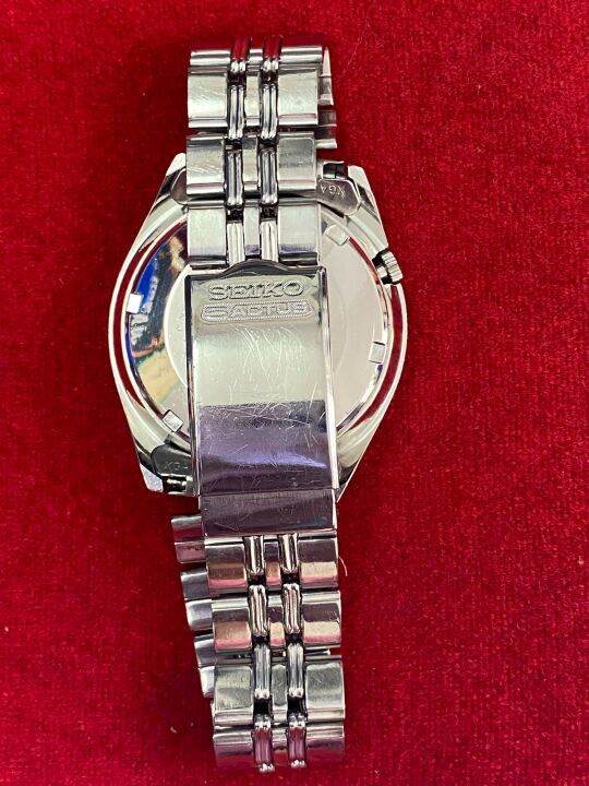 seiko5-actus-ss-25-jewels-automatic-ตัวเรือนสแตนเลส-นาฬิกาผู้ชาย-มือสองของแท้