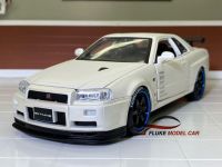 โมเดลรถ Nissan GT-R R34 1:24 ? เปิดประตูได้ มีกล่อง ? โมเดลรถเหล็ก