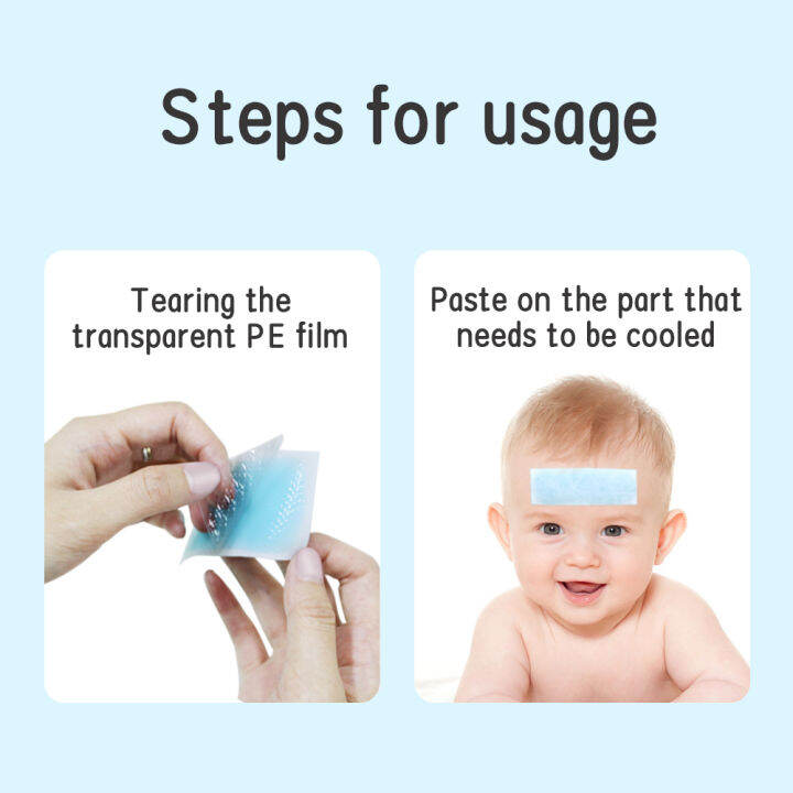 YIGANERJING Forehead Cooling Pads for Kids Antipyretic Gel Fever Patches 3pcs/box Lazada PH