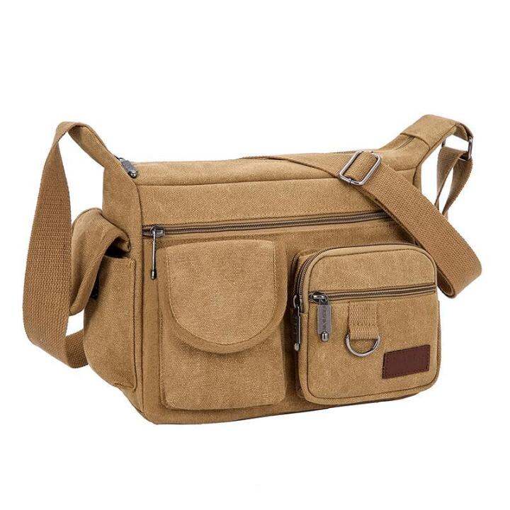 Canvas Bag Men's Shoulder Bag Casual Trendy Men's Bag Men's Outdoor