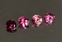 Pink tourmaline 0.73cts, 3.6mm 4 pieces, 2 pair 100% natural gemstone.