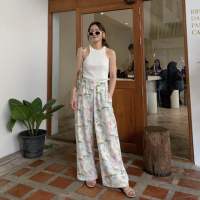 Maynita - Linen wide legs pants กางเกงขายาวผู้หญิงผ้าลินิน