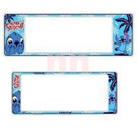 กรอบป้ายทะเบียนรถยนต์ #Stitch #สตีช #ลายการ์ตูน กันน้ำ100 ตอง9999