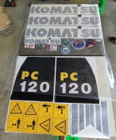 สติ๊กเกอร์ รอบคัน สติ๊กเกอร์เนื้อ PVC (ฉีกไม่ขาด) รถแม็คโครโคมัสสุ PC120-8 แบคโฮ รถขุด รถตัก