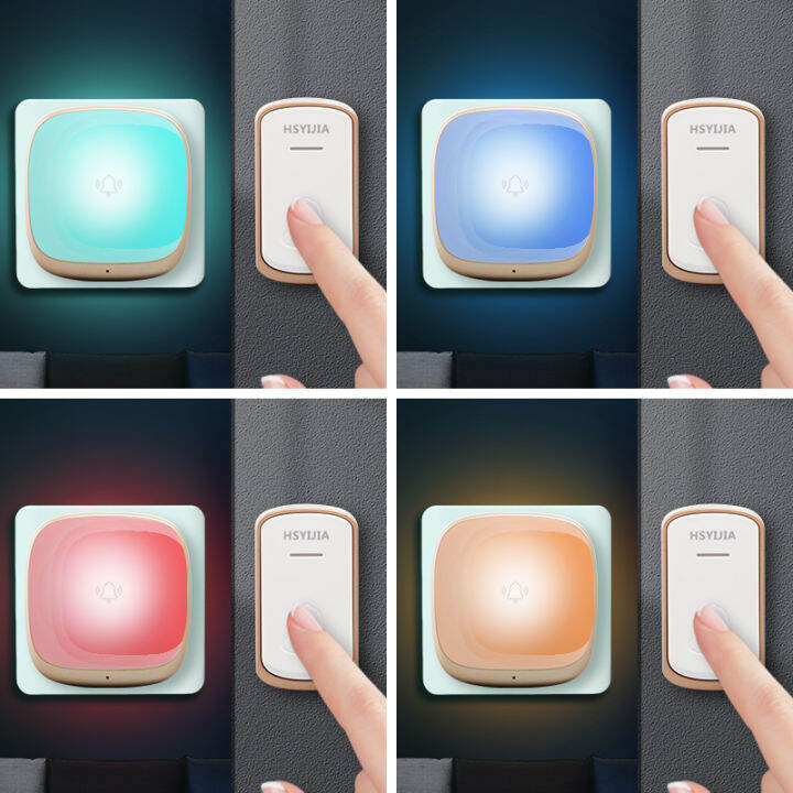 Wireless Remote Control Sound And Light Doorbell Long-distance Large 