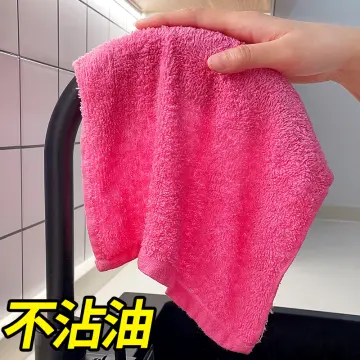 3pcs Thickened Wavy Dishwashing Cloth, Household Kitchen Cleaning Oil  Removal Lazy Rag Block, Water Absorption Cloth