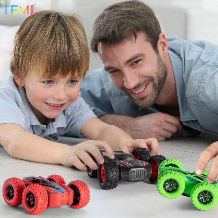 TEMI Children's Double-Sided Inertia Car Four-Wheel Racing Boy Model ...