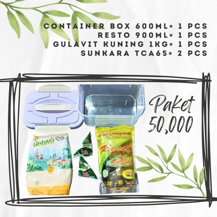 Paket Container Sembako Hemat Gula Santan Minyak Lazada Indonesia