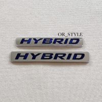 โลโก้ HYBRID HONDA สีเงิน