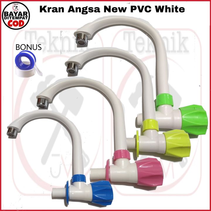 Kran Angsa Pvc Mix Warna Keran Dapur Bak Cuci Piring Wastafel Sink