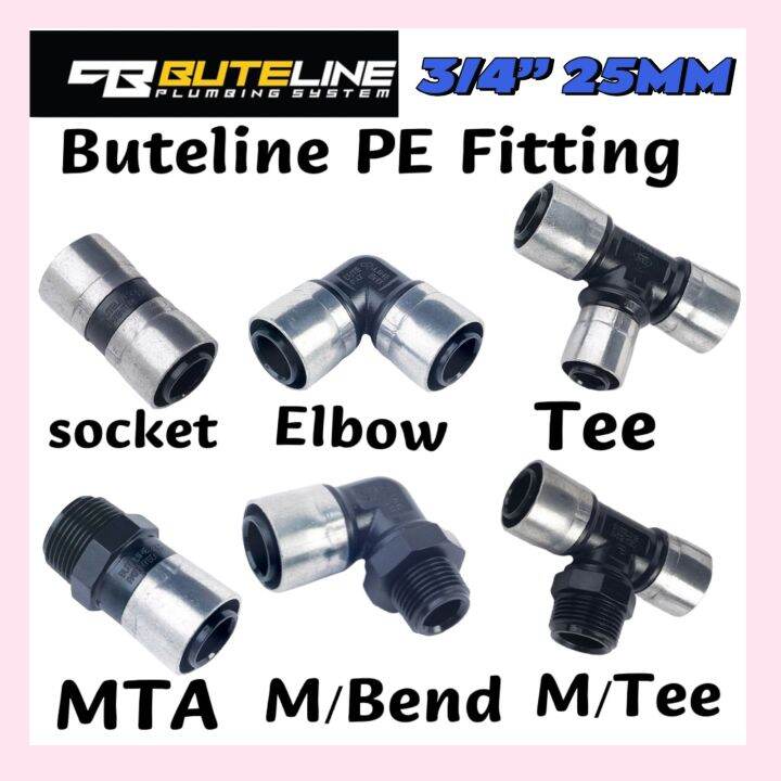 3/4” 25MM Buteline PE Fitting Buteline Clamp Fitting For Poly Pipe Lazada