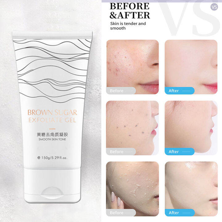 Yellow Sugar Exfoliating Gel Scrub muka Facial scrub Exfoliating stives